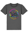 Roworth Ltd kids t-shirt in charcoal featuring Little Farmer Big Dreams tractor design, colourful agricultural clothing for children
